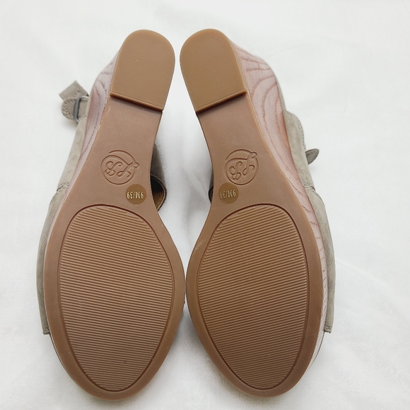 NEW LUCKY BRAND lattela wedge slingback leather sandals - Picture 6 of 6